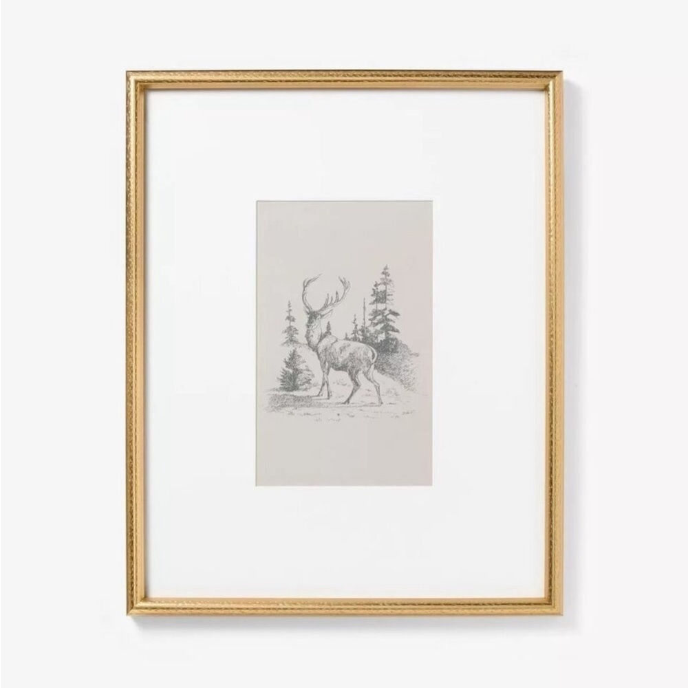 Threshold Studio McGee 16"x20" Deer Framed Wall Art Print  - Target
